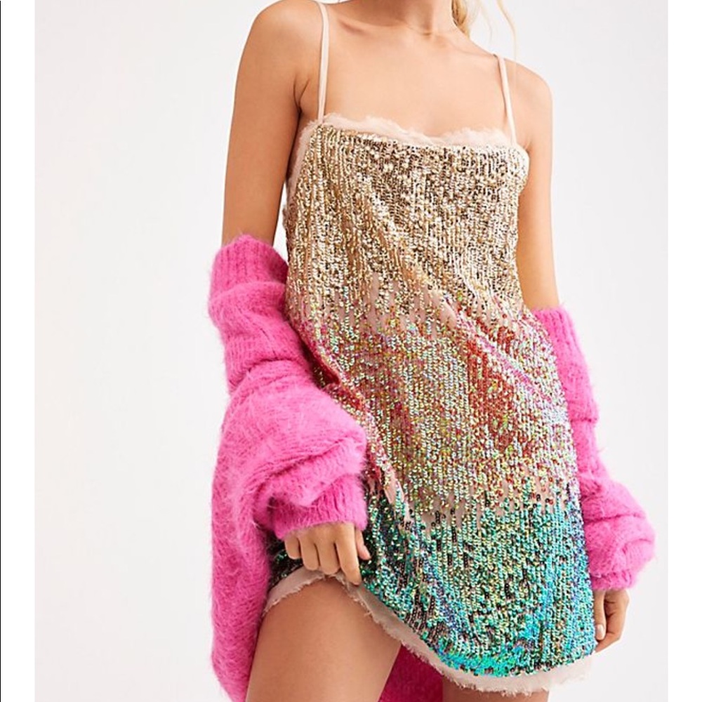 Sequin Time to Shine Prism slip FP dress